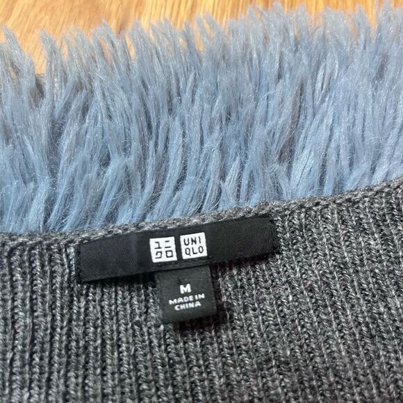 Uniqlo Gray Wool Long Sweater Dress Size M - Picture 2 of 5